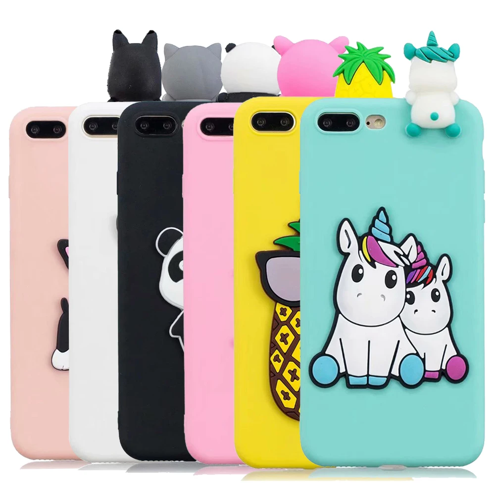 

For Vivo S7 S9 X60 Y51 Y52S Y73S Y70S V19 V17 Y50 Y19 Y20 X30 3D Cute Cartoon Animal Soft TPU Phone Case Back Cover Shell Skin