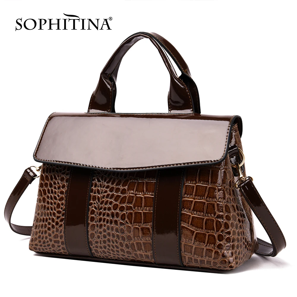 SOPHITINA новые универсальные женские сумки-мессенджеры с крокодиловым принтом