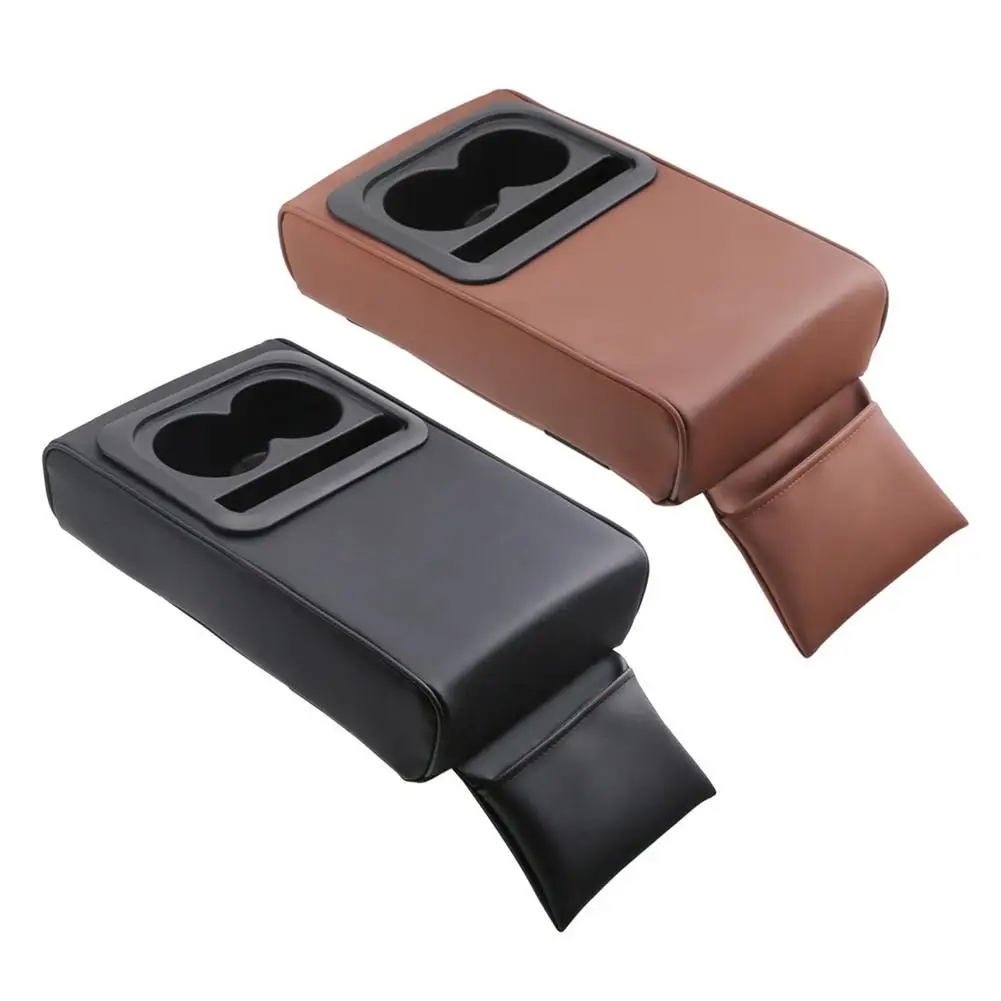 

Car Armrest Cushion Box With Cup Holder Elbow Support Car Armrest Holder Arm Cushion Storager Multi-functional For Car SUVs