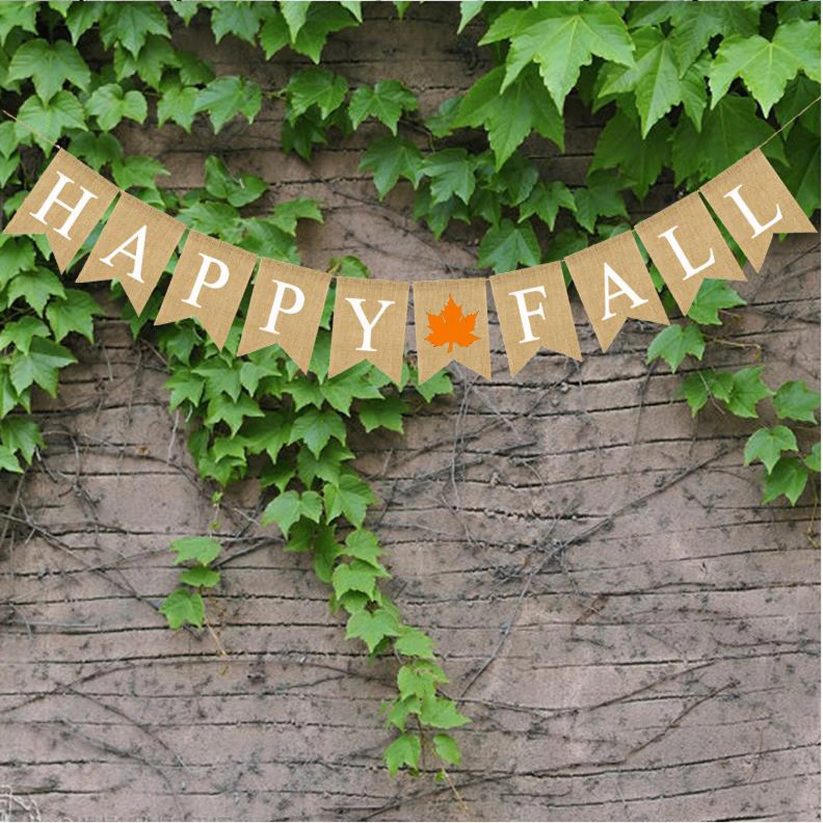 

Thanksgiving Fall Banners Hanging Ornament Linen Flag Home Party Decoration