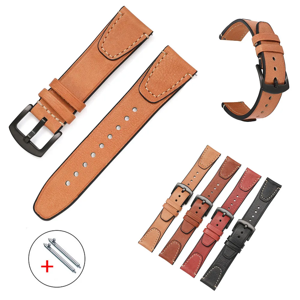 

Ремешок из натуральной кожи для Samsung Galaxy Watch 3, 45 мм, 41 мм, Active 2, 46 мм, 42 мм, Gear S3, Huawei GT/2/2e