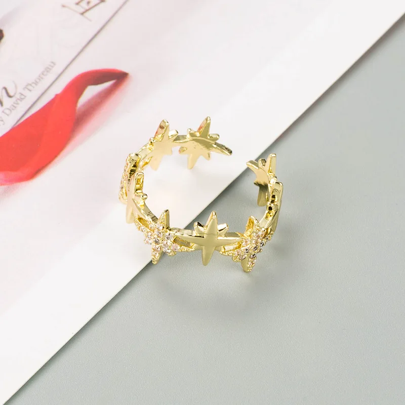 

New Trend Zircon Rings Luxury Style Crystal Ring Jewelry Adjustable Ring Gift for Friends Wholesale Jewelry for Women 2021
