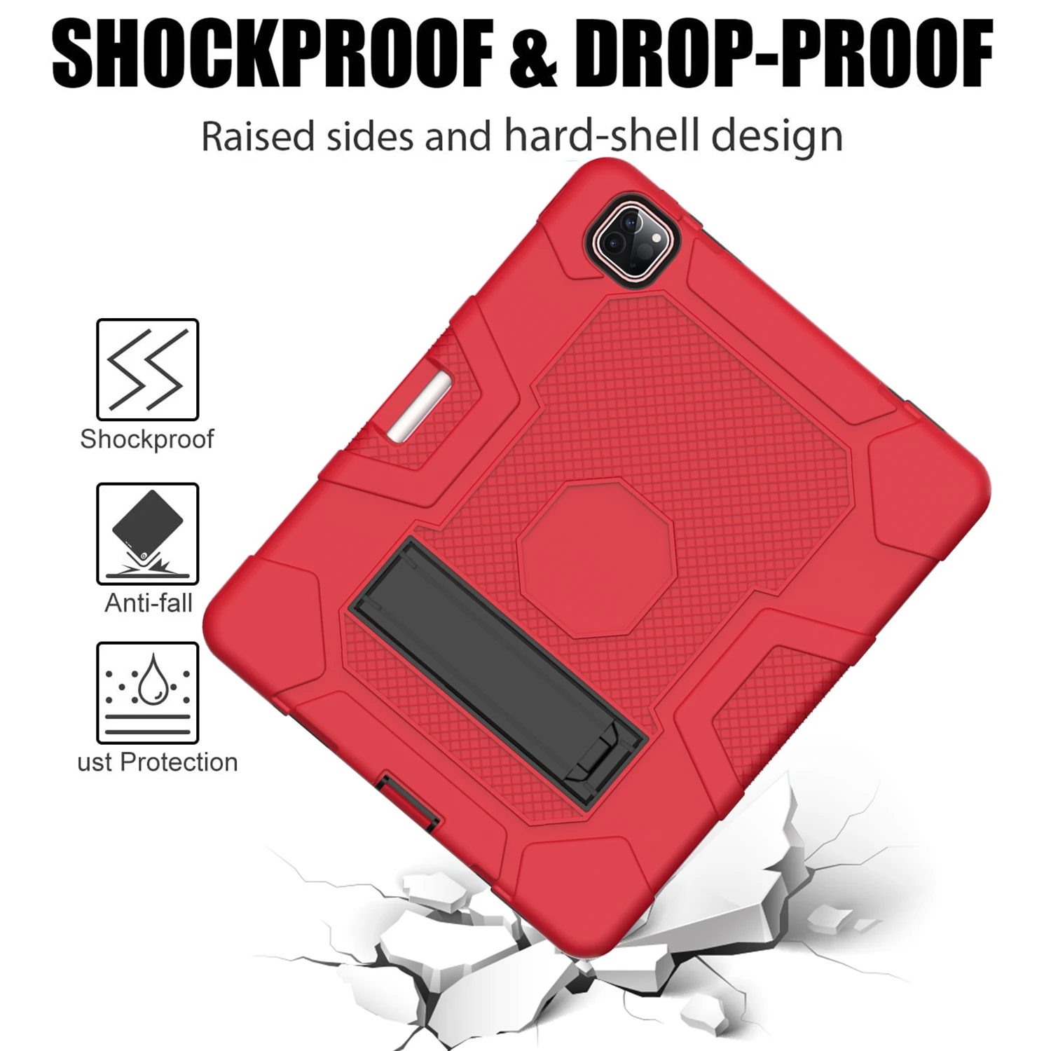 

Shockproof Case Voor iPad pro 12.9 inch 2018/ 2020 Kickstand Hard Cover Drop Proof Tablet Shell Voor iPad pro Case