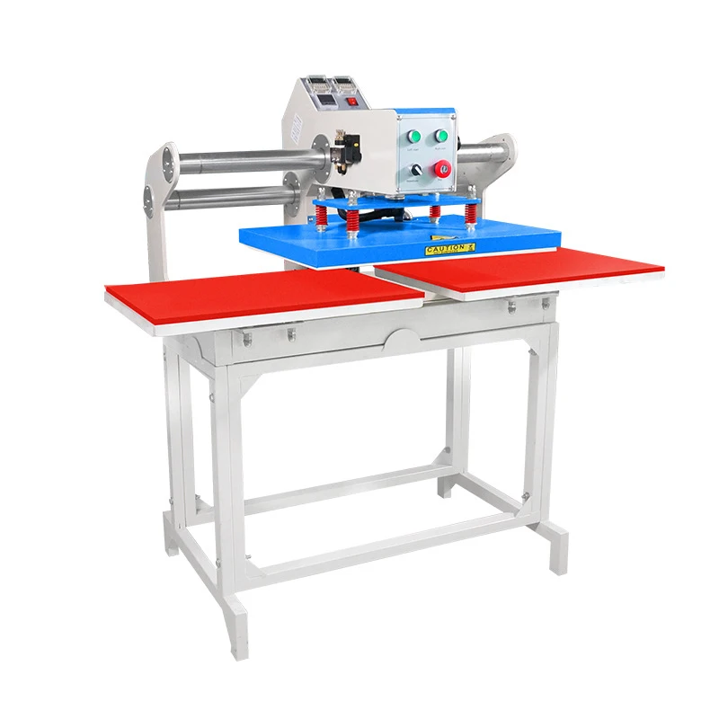 

Fully Automatic Pneumatic Double Station Heat Transfer Machine T-shirt Printing Machine Clothing Logo Efficient Pressing Device