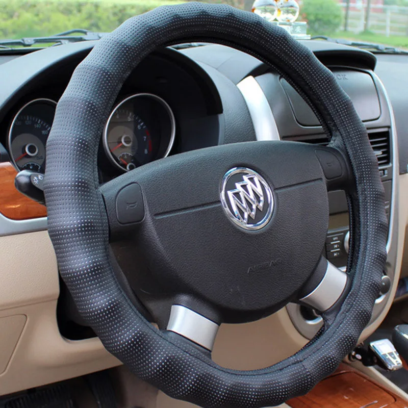 

Car Steering Wheel Cover 37-38cm Universal High Quality Pu Leather Steering Wheel Cover Car Accessories E1 X40