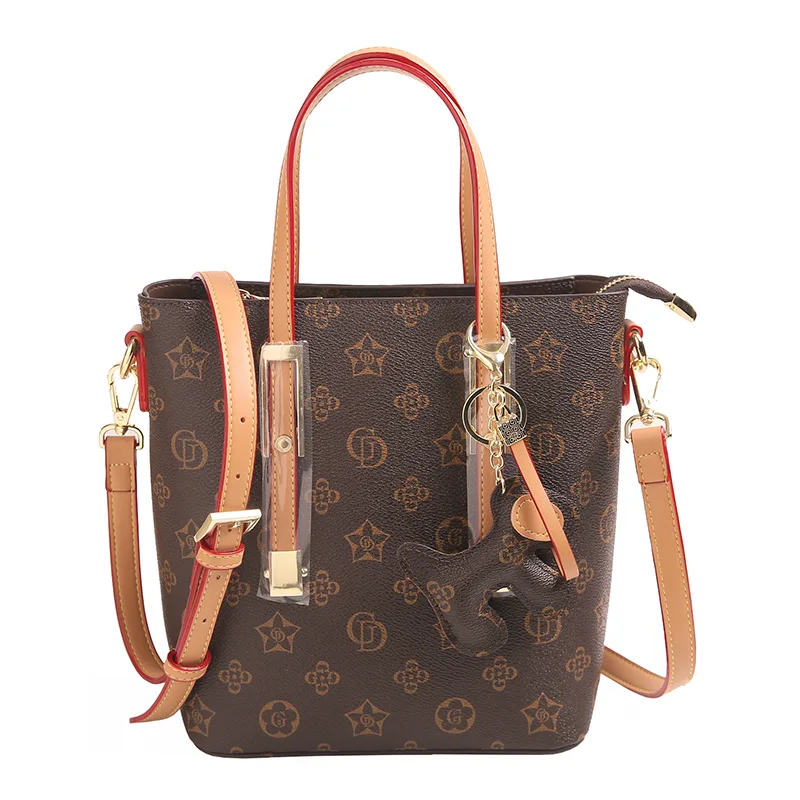 

100% Real Cowhide 2021 New Fashion All-match Vertical Leather One-shoulder Messenger Bag Famous Luxury Designer Purses Handbags