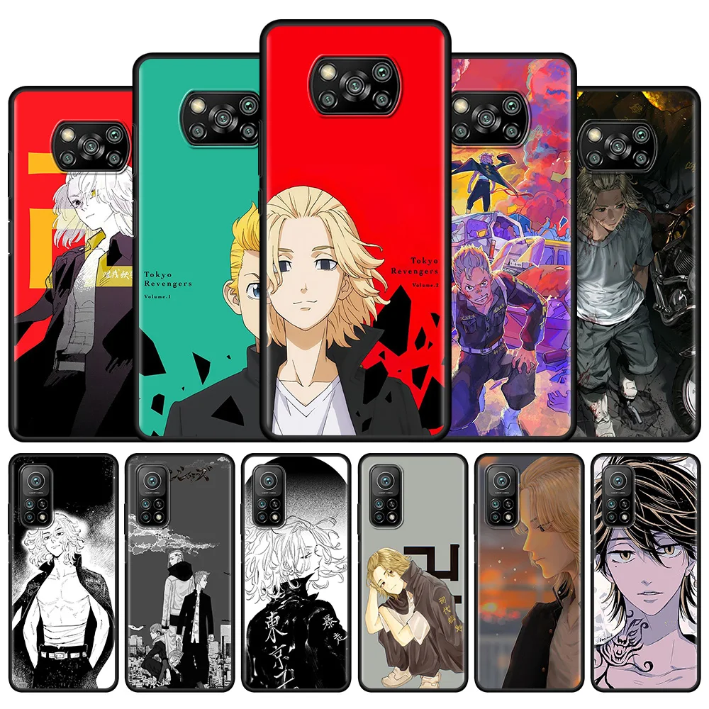 

Tokyo Revengers Funda For Xiaomi Poco X3 NFC M3 Pro 5G F1 F3 GT Japan Anime Phone Case Black Soft Cover X3Pro X3GT TPU Coque