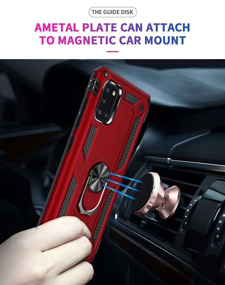 Phone Case For Samsung Galaxy A01 A11 A31 A41 A51 A21 A71 A70E A21S M11 Fashion Anti Fall Shockproof Magnetic ring Bracket Cover