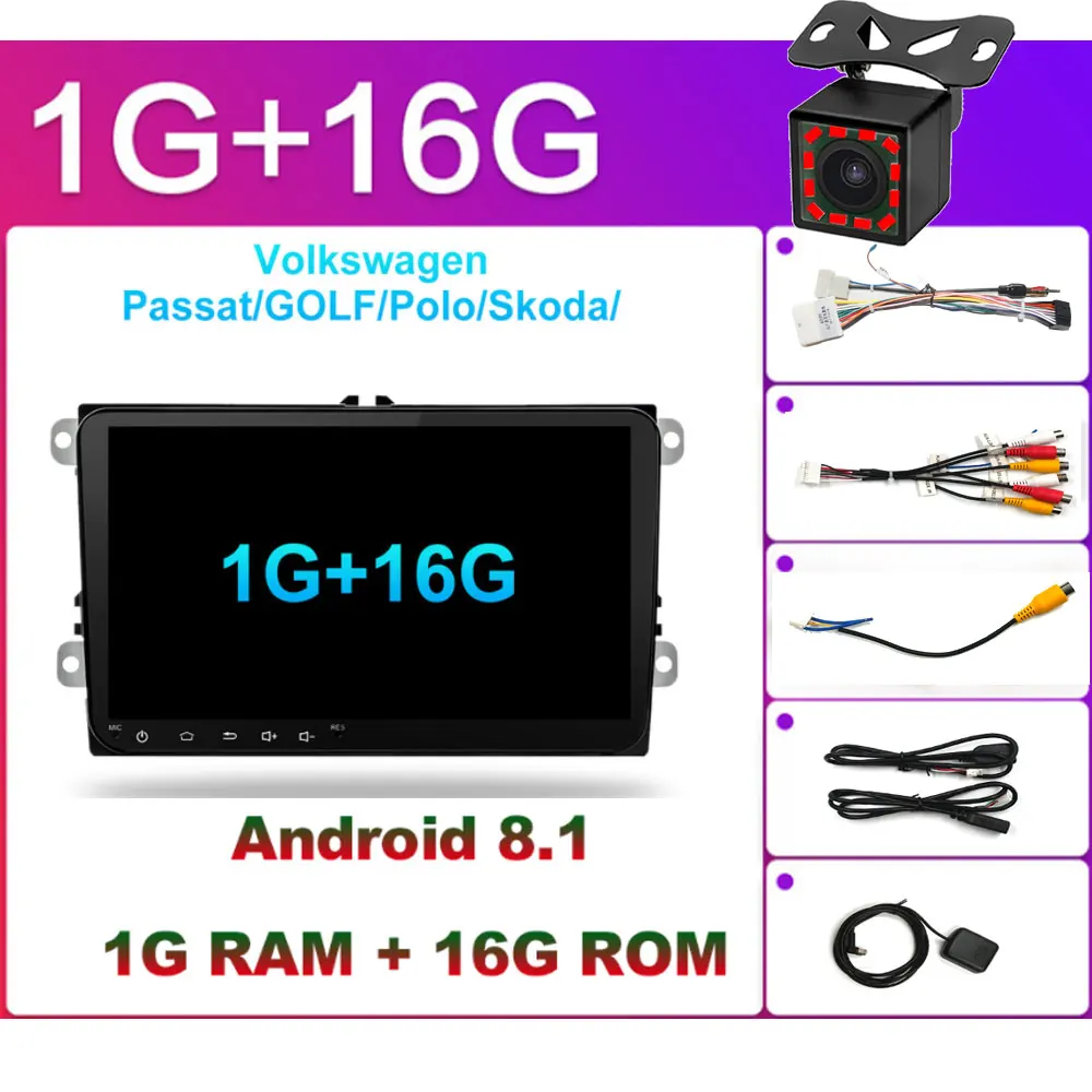 passat OEM вы хотите 2 Din Android 8,1 Автомобильный gps мультимедийный плеер для hyundai solaris peugeot 307SW Collora Kia Rio Sportage - Цвет: passat