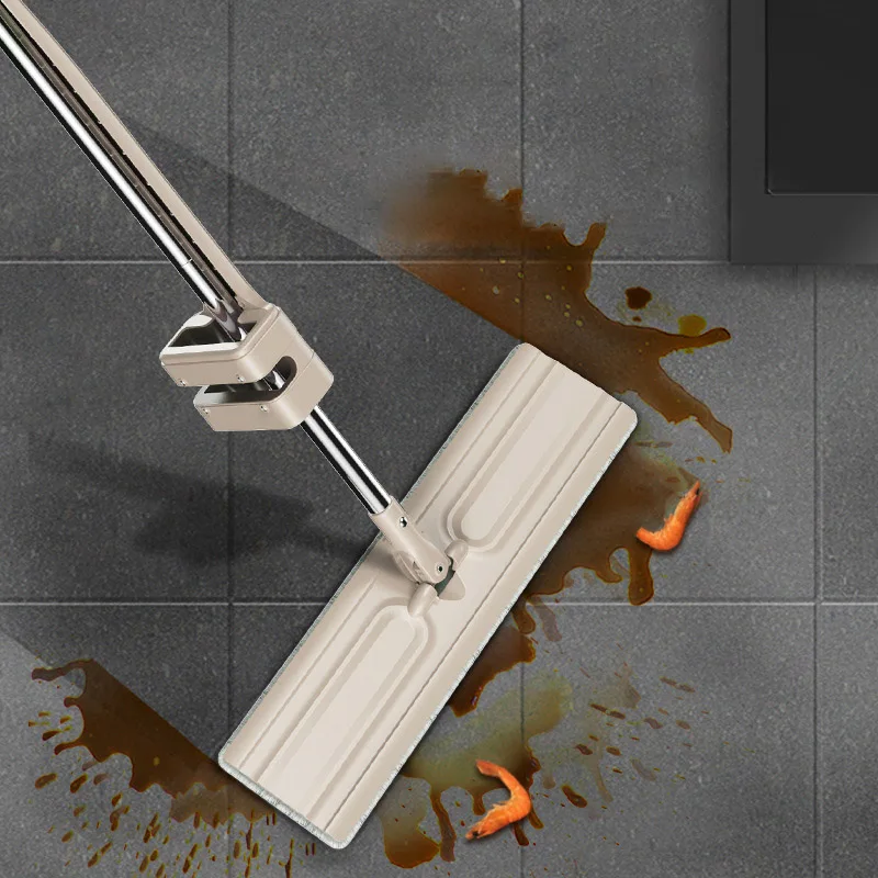 Двойной скребок волшебная Швабра для дома и кухни вращающиеся плоские швабры