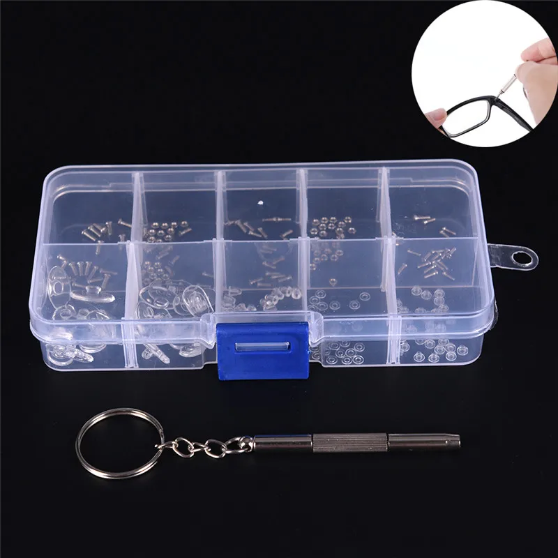 

1 Set Glasses Sunglasses Spectacles Watch Tiny Screws Nut Assortment Repair Tool Kit