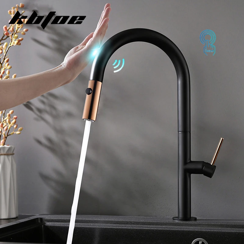 Смеситель кухонный с выдвижным датчиком вращающийся на 360 градусов|Смесители для