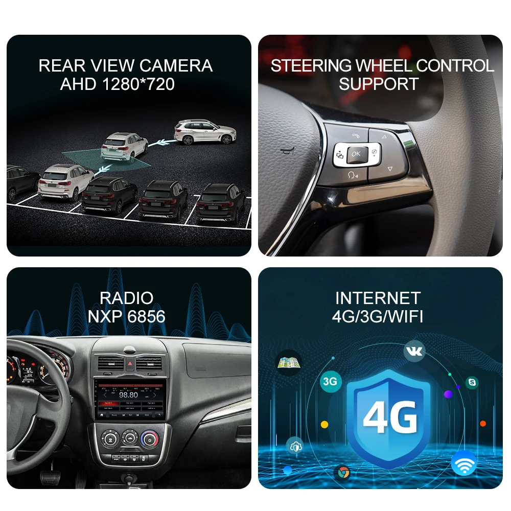 Автомобильный радиоприемник ISUDAR V57S 2 Din Android для LADA ВАЗ Granta Cross 2018 2019