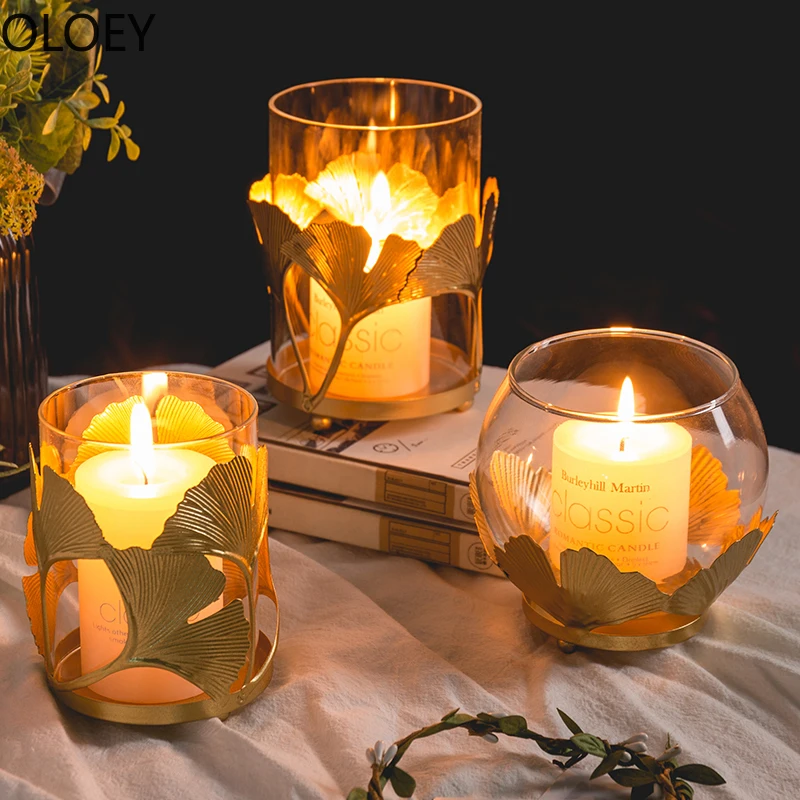 

Nordic Luxury Gold Candle Holders Glass Metal Candlestick Home Decor Bougeoir Candles Home Decor Wedding Centerpieces Tealight