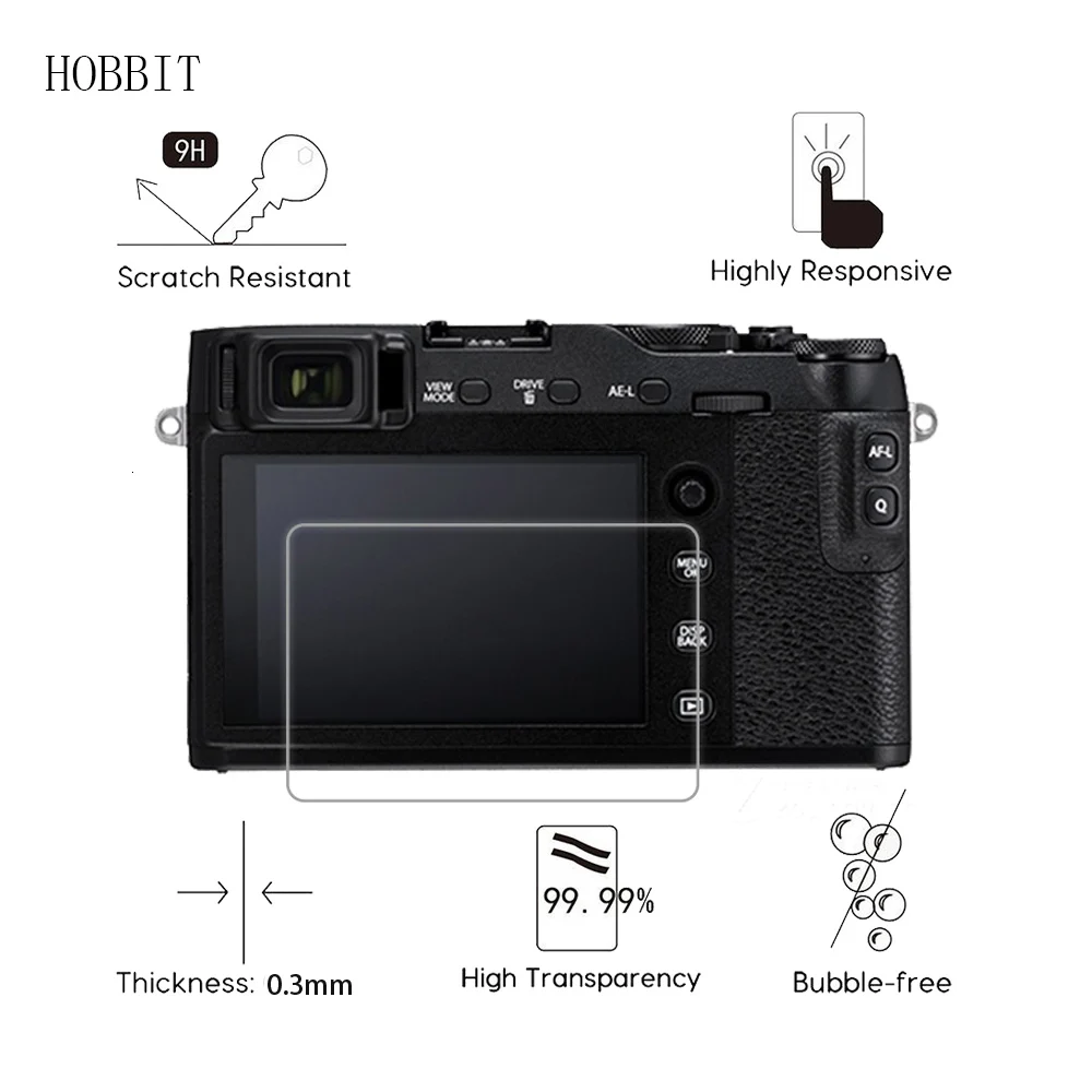 2 упаковки для цифровой камеры Fujifilm X-E3 XE3 0,3 мм 2.5D 9H прозрачная защитная пленка из закаленного стекла для ЖК-экрана с защитой от царапин