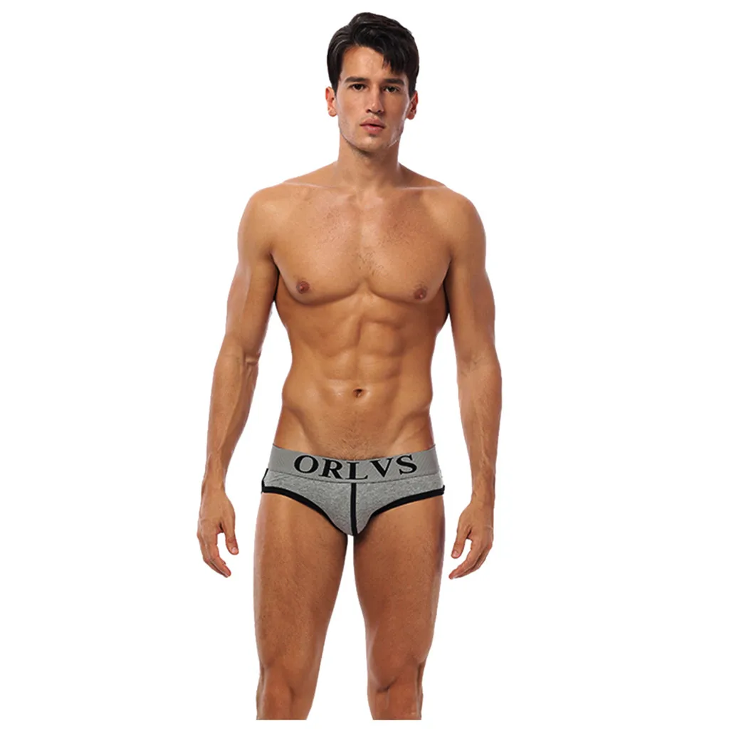 

Orlvs Men Sexy Underwear Letter Printed Boxer Brief Men underwear Short Bulge Pouch Underpants sexy and seductive breathable
