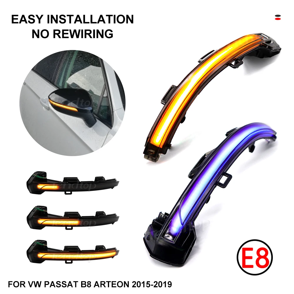 

Dynamic Blinker LED Turn Signal For VW Passat B8 Variant Arteon Mirror Indicator Sequential Light 2015 2016 2017 2018 2019 2020