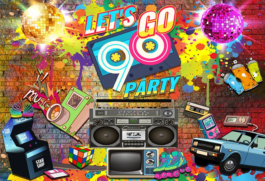 7x5 футов неоновая светящаяся красочная Пастельная текстура Let US Go 90 вечерние