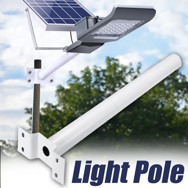 

LED Solar Street Light Support Btacket with Mounting Accessories White Color Installation Pole Frame