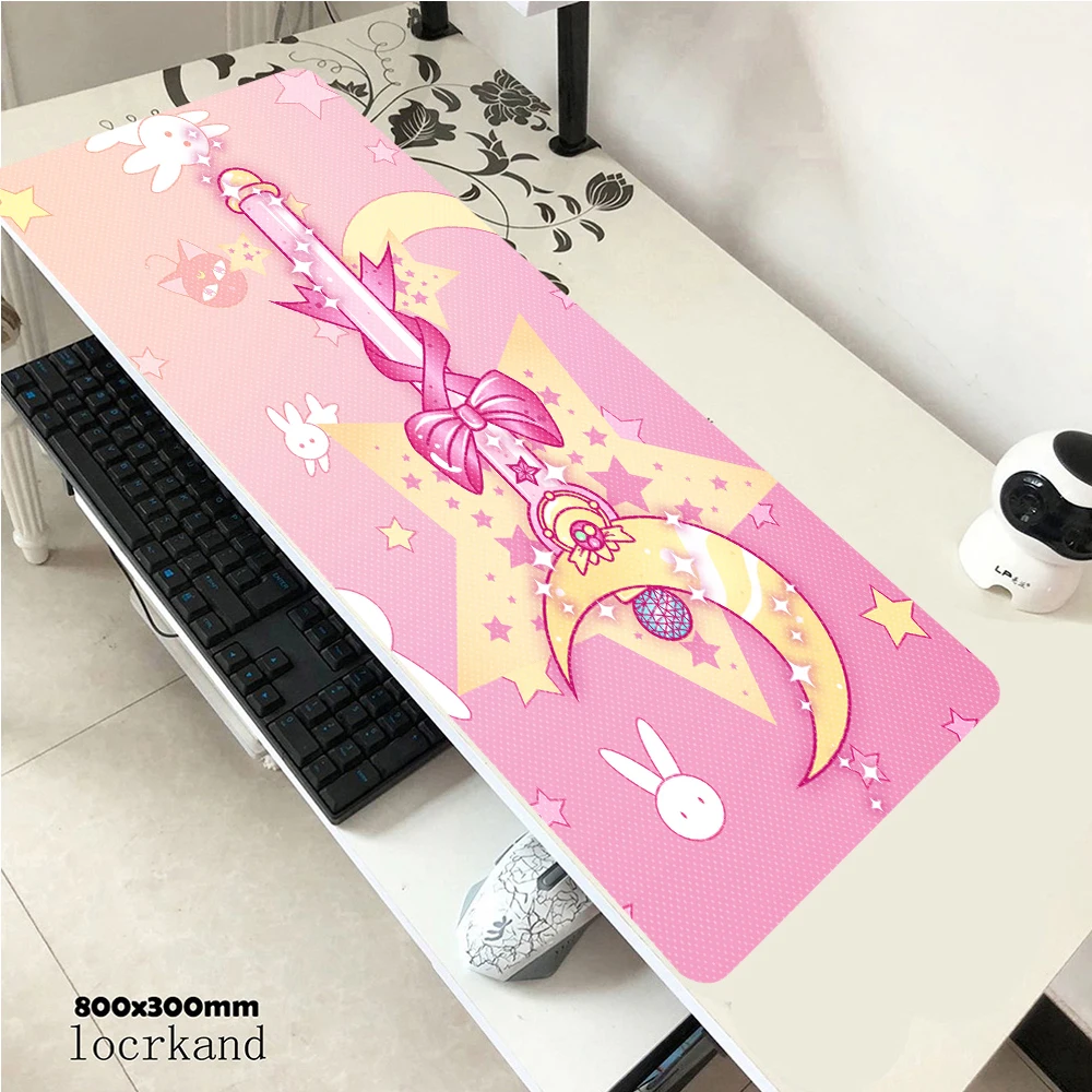

70x30cm Mouse Pad Anime Sailor Moon Keyboard Mat Kawaii Girl Cute Pink Home Office Game Computer Desktop Protect.