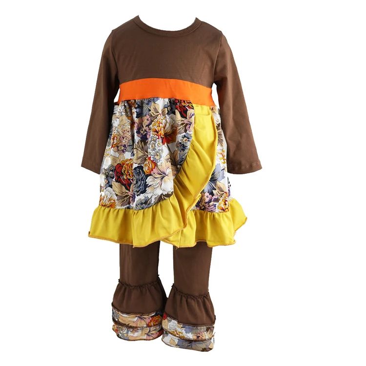 Комплект одежды для девочек детские рубашки с рюшами платье и штаны комплект из 2