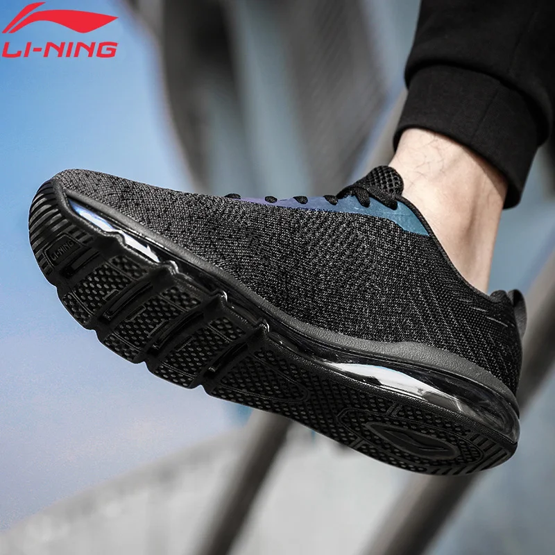 Li Ning Мужская обувь Bubble Max классические кроссовки с подушкой дышащая Спортивная