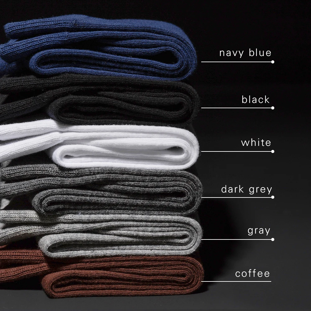 Men's Socks Black White  5 Pairs New Brand Breathable Deodorant Business Dress Long Socks Male High Quality Gifts