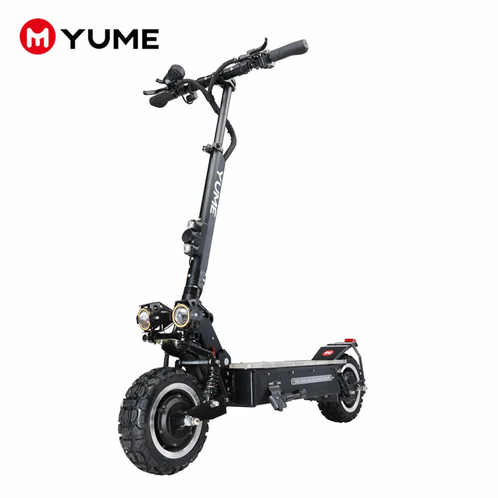 Мощный двухмоторный электрический скутер YUME 11 дюймов 3200 Вт для бездорожья до 55