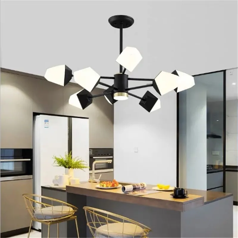 Скандинавская люстра простая и теплая Модная лампа для гостиной современная