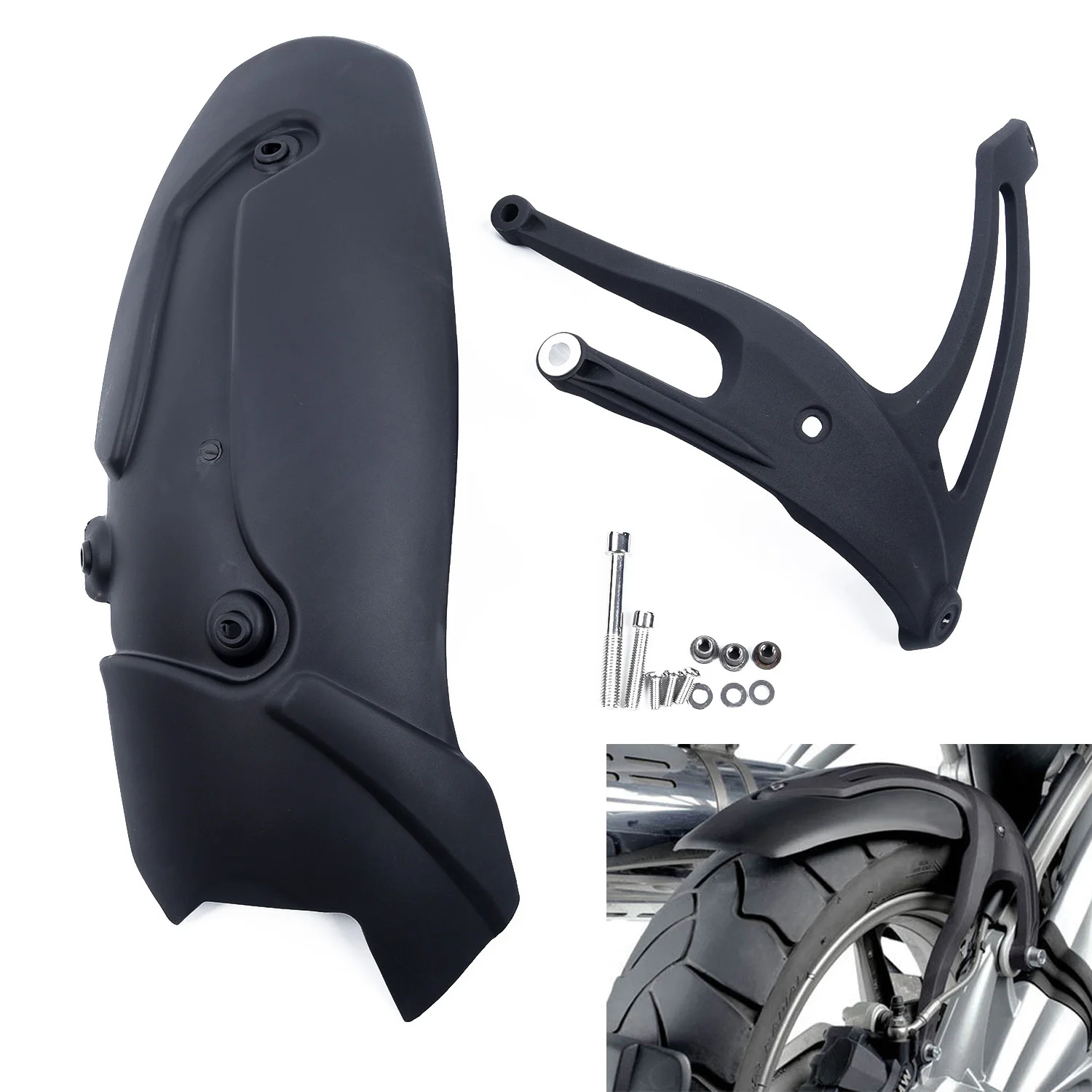 Черное заднее крыло брызговик для колеса 2008 2009 2010 2011 2012 BMW R1200GS аксессуары