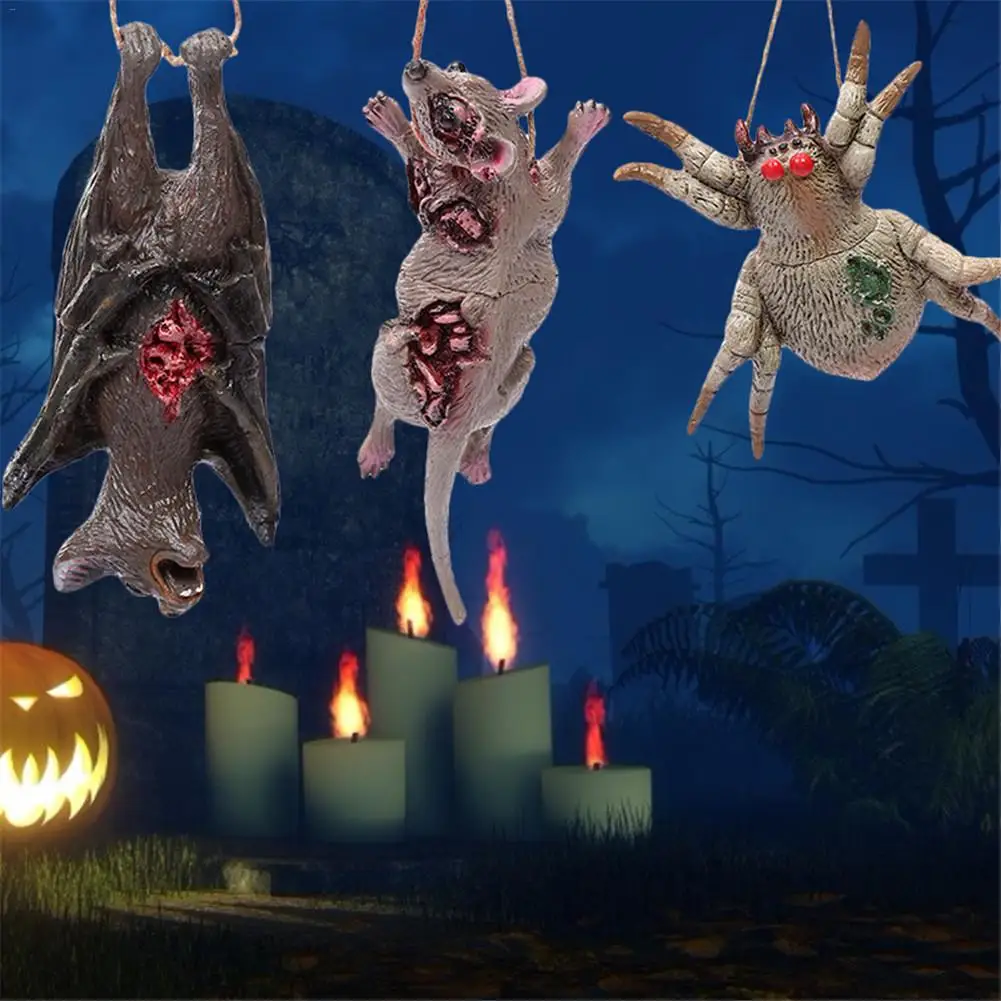 Хэллоуин украшение поддельный жуткий пугающий животные Висячие реквизит для