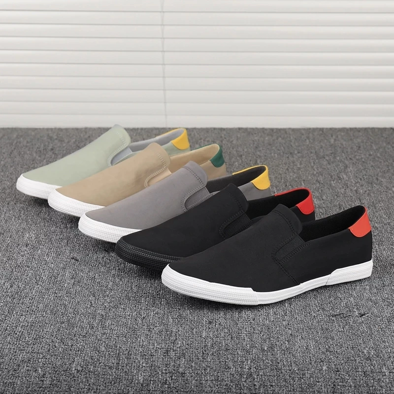 

Men's casual shoes, lightweight, breathable and comfortable canvas fabric loafers