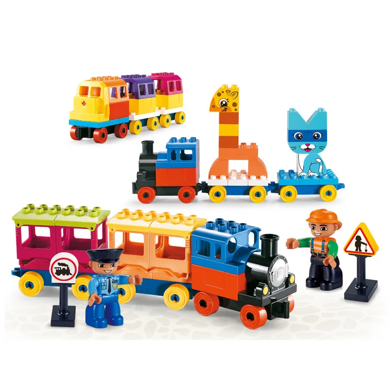 

Variety of Train Truck Bus and Robot Building Blocks Toys Mine World DIY Friends House with Micro Figures Bricks for Kids Gift