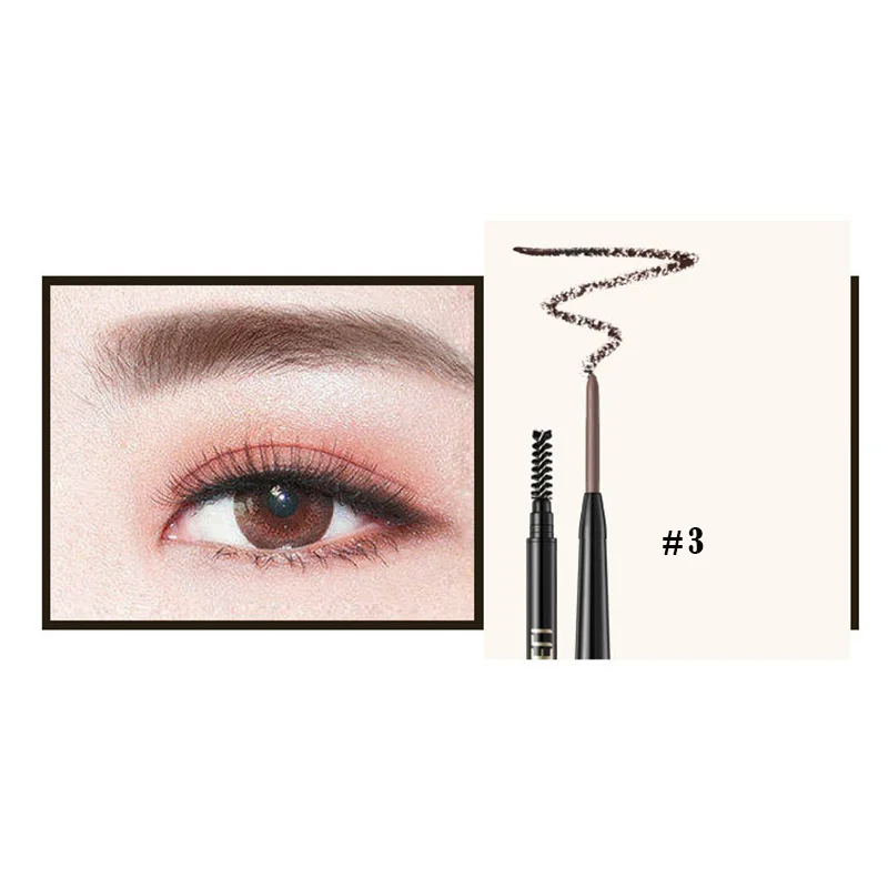 Водостойкий карандаш для бровей с двумя концами и кисточкой ультратонкий LDO99 |