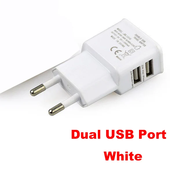 Двойной USB зарядное устройство 5 В 2.4A Быстрая зарядка настенное зарядное устройство адаптер ЕС вилка Мобильный телефон для Iphone Ipad Mini samsung Xiaomi huawei - Тип штекера: 2A Dual White