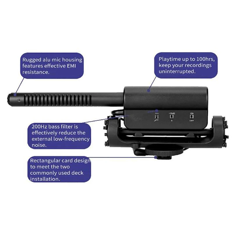Конденсаторный видео Запись микрофон для Nikon Canon Sony DSLR камеры Vlogging интервью