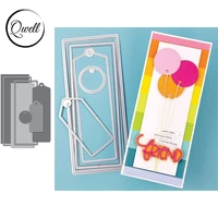 qwell layered scallop slimline circle label tag metal cutting dies set 2021 diy scrapbooking craft paper cards making template