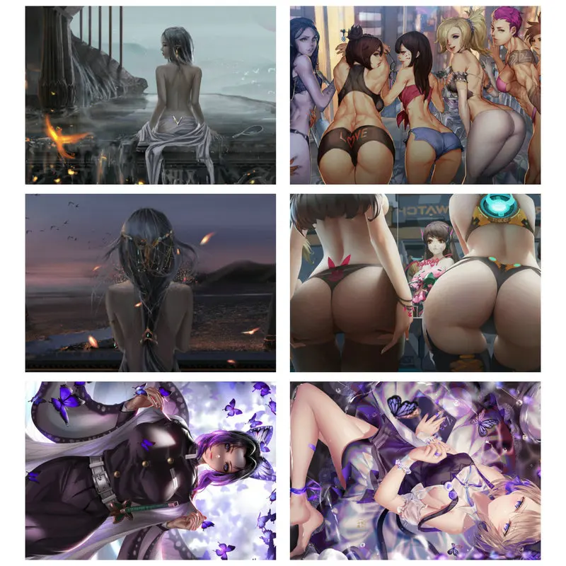 Карточка из бумаги 250 г/кв. М боди ярко-розового цвета обнаженный OVERWATCH NieR Automata