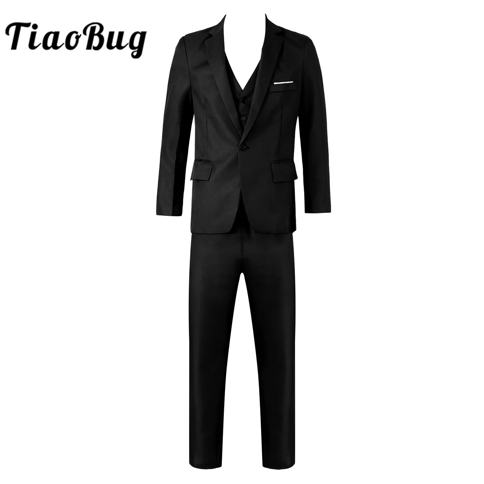 

3Pcs Men's Suit Slim Fit Formal Suits Men Gentleman Wedding Suit Blazer + Vest + Pants Banquet Evening Party Costume Groom Wear