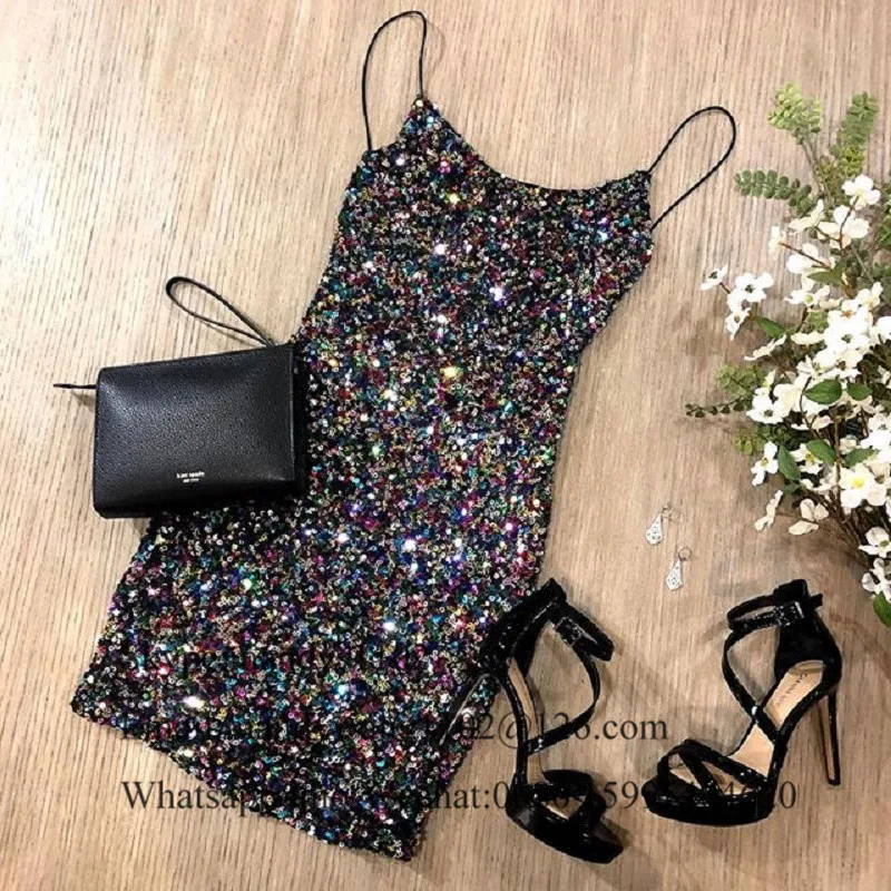 Блестящие короткие платья с блестками для выпускного вечера 2019 сексуальные