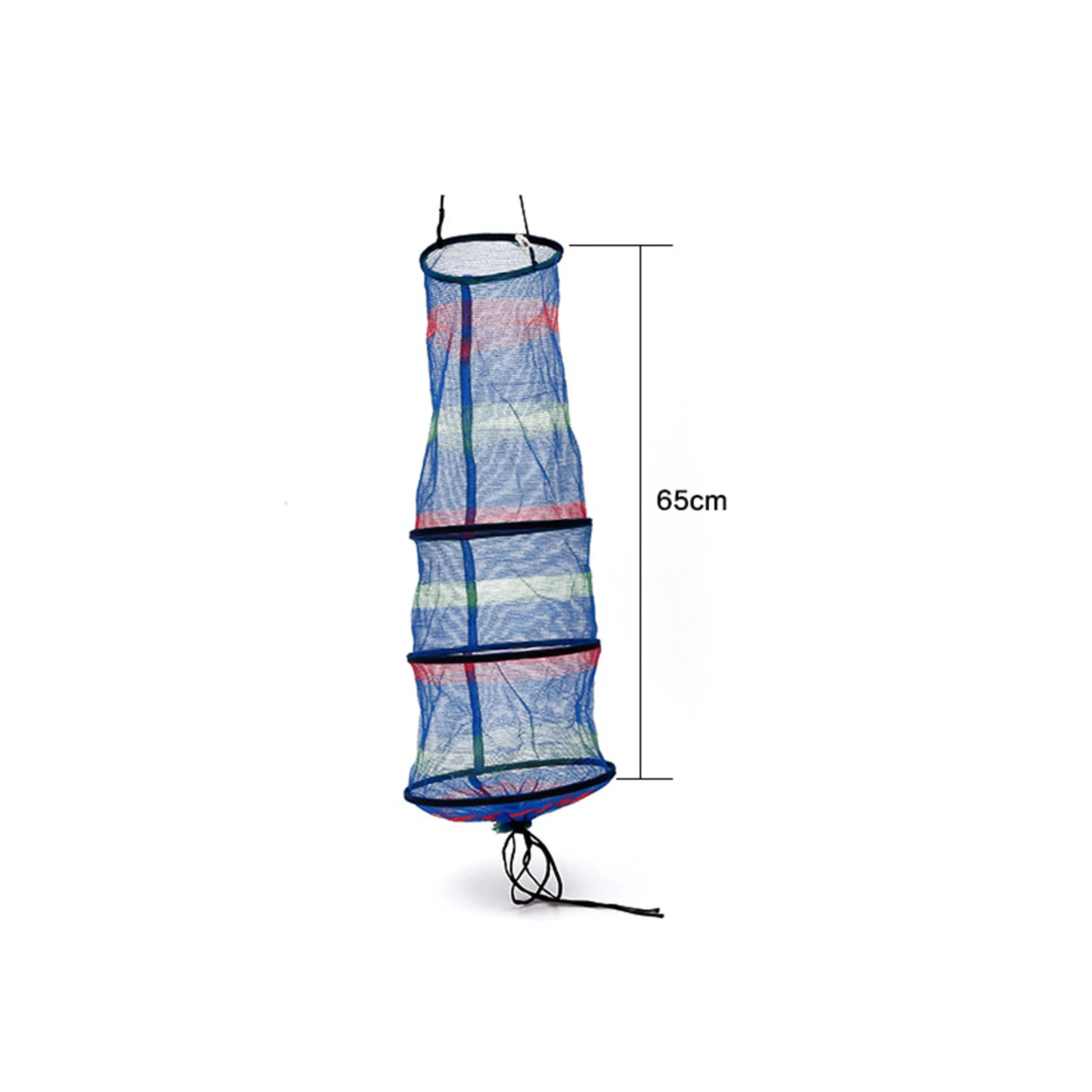 Hot Sale Portable Foldable Telescoping Quick-drying 3 Layers Nylon Mesh Fishing Net Cage Container with Drawstring Tool | Спорт и