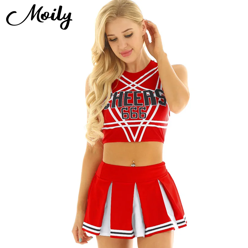 Женская Очаровательная Униформа чарлидинга для взрослых косплей костюм