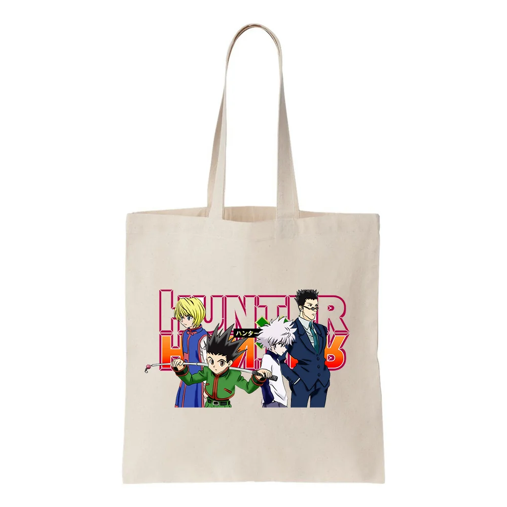 

Hunter X Hunter HXH Canvas Tote Bag Cartoon Print Japan Winter Large Capacity Fashion Fun Vintage Shoulder Bags Handbags Woman