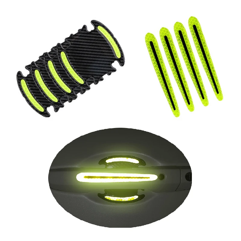 

3D Car Reflective Sticker Car door handle door bowl Cover Accessories for Porsche 911 918/Cayenne/Macan/Macan S/Panamera/Cayman