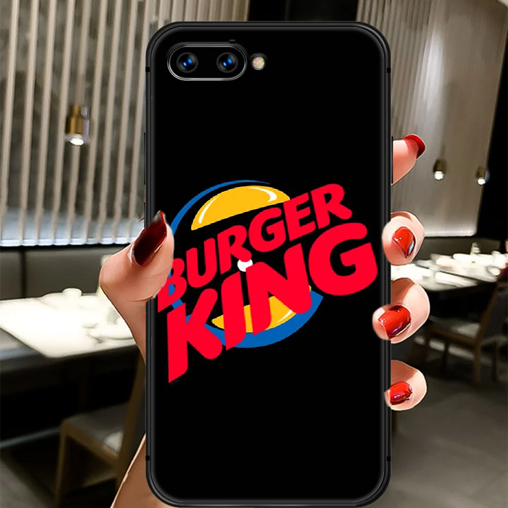 

Burger King Phone Case Cover Hull For HUAWEI Honor 8 8c 8a 8x 9 9a 9x V10 MATE 10 20 I Lite Pro black Funda Soft Coque Fashion