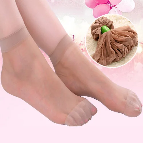 Flesh Jeseca, 10 пар/лот, новинка, сексуальные прозрачные шелковые носки, женское нижнее белье, высокие эластичные короткие носки, женское нижнее белье, ультра тонкие носки - Цвет: Flesh