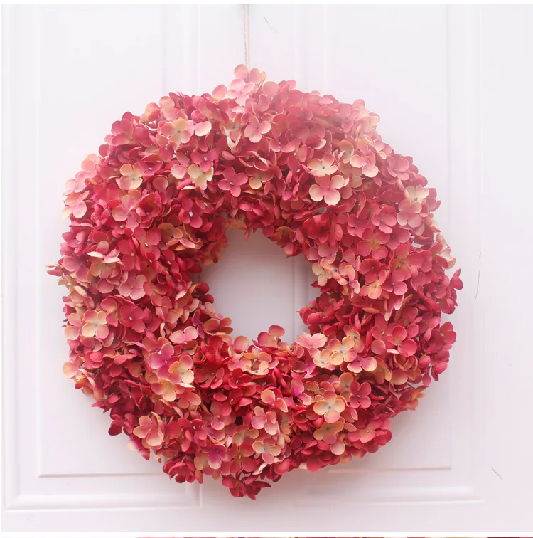 Цветочный искусственный венок розы дверной настенный декоративный для окон