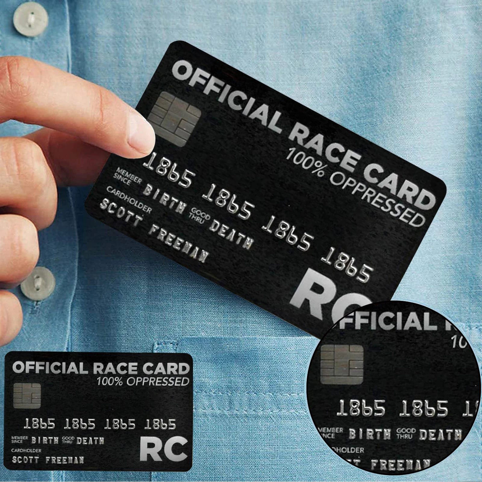 White And Black Privilege Card Trumps Everything Credit Wallet Insert Gift VIP | Дом и сад