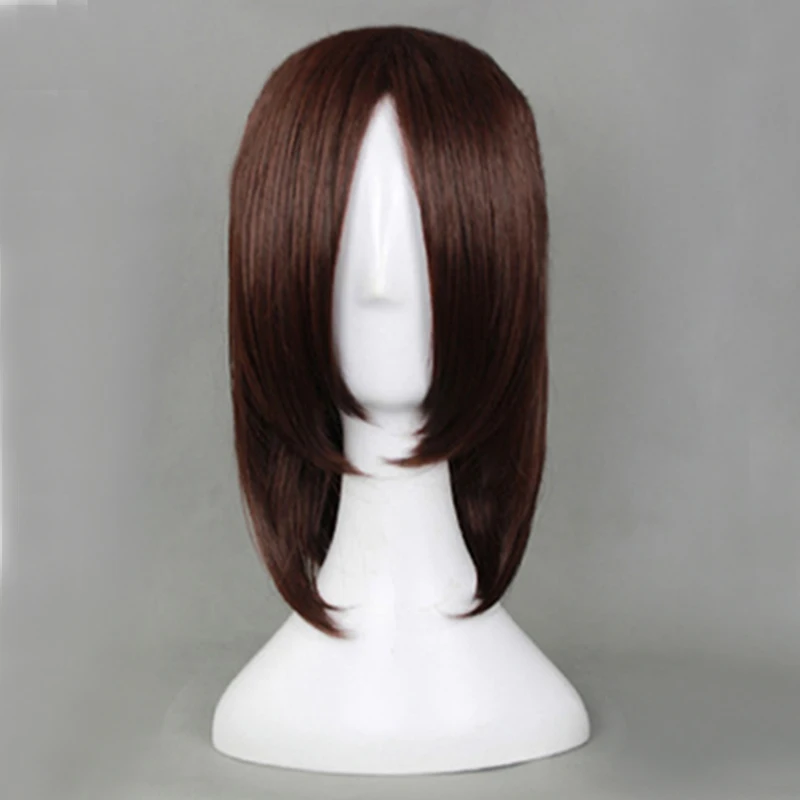 Парик для косплея атака на Титанов Зои женские короткие прямые коричневые