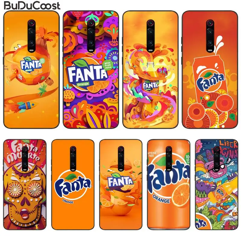 

Fanta Drink Orange Silicone Black Phone Case For Xiaomi Redmi Note 7 5 6 8 Pro 9S Mi8 Mi10 A2 Lite 6X Mi9 SE 9t Pro 8 8A Cover